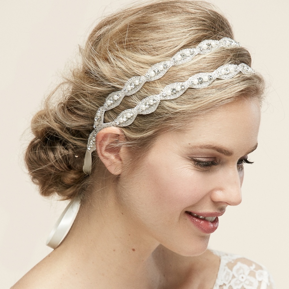 NWOT Untamed Petals Poppy II Pearl Bridal Headband